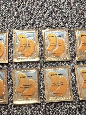 Lot of 8 grace & stella Gold Energizing Eye Masks